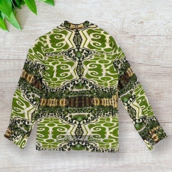 Alice + Olivia mirrored botanical garden silk blouse *shop@iamwarrior - Picture 11 of 16
